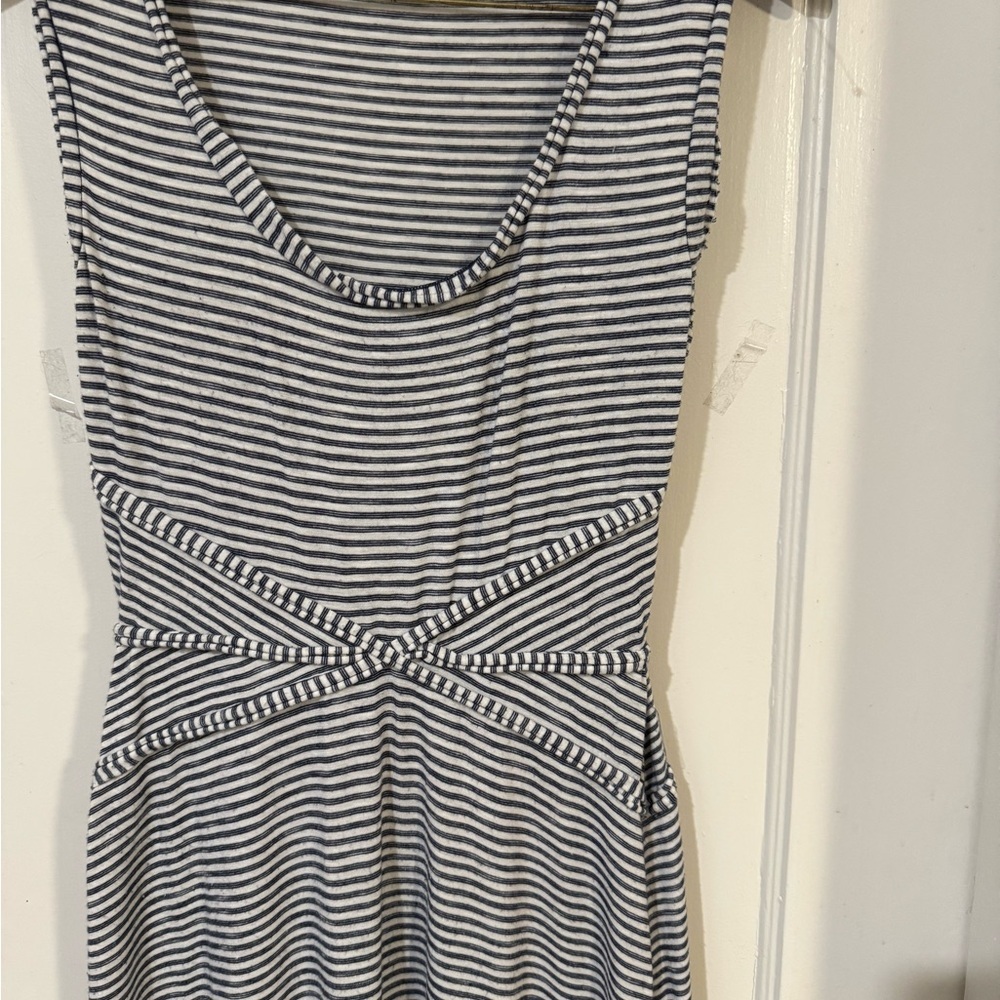 ✨ Max Studio Blue & White Striped Sleeveless Maxi Dress | Size Small - Picture 5 of 5